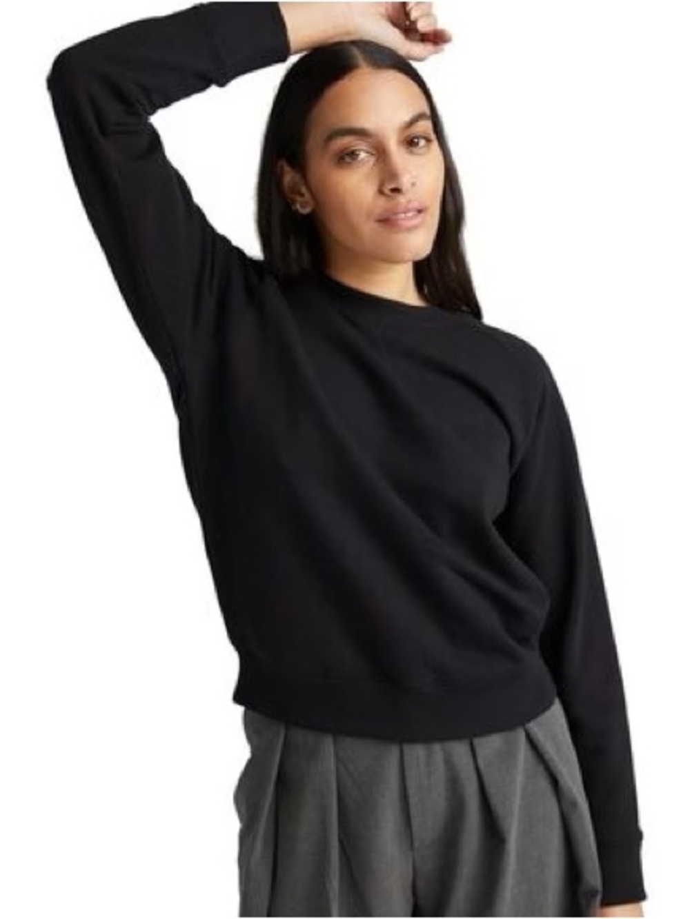 Richer Poorer Black Crewneck Sweater